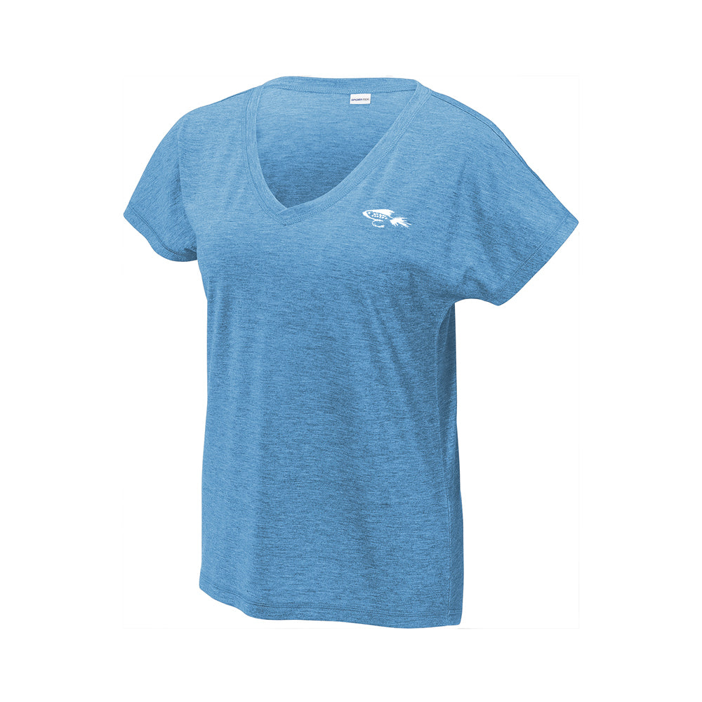 Ladies PosiCharge Tri-Blend Wicking Dolman Tee