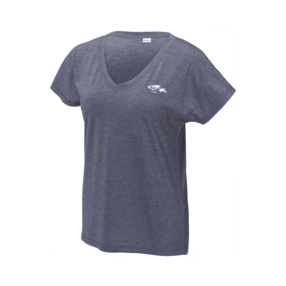 Ladies PosiCharge Tri-Blend Wicking Dolman Tee